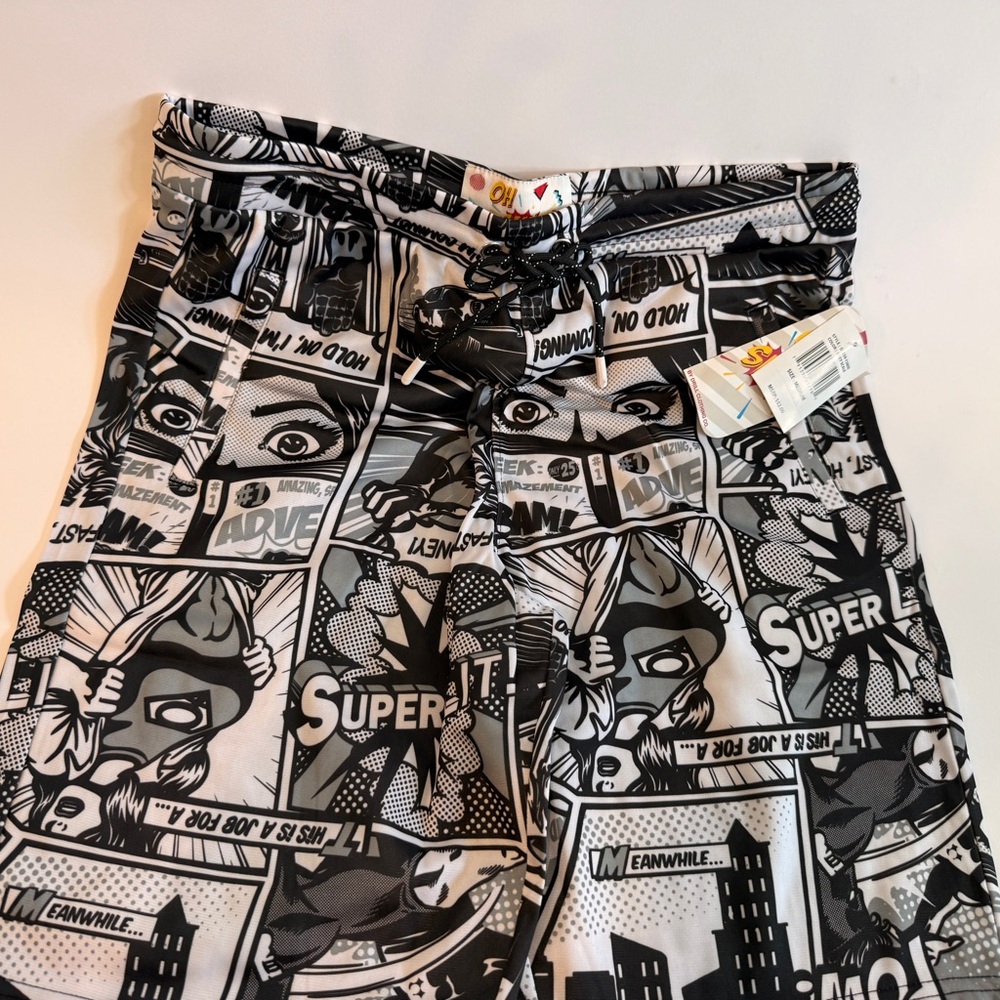 Superhero Comic Print Men's Hybrid Shorts
